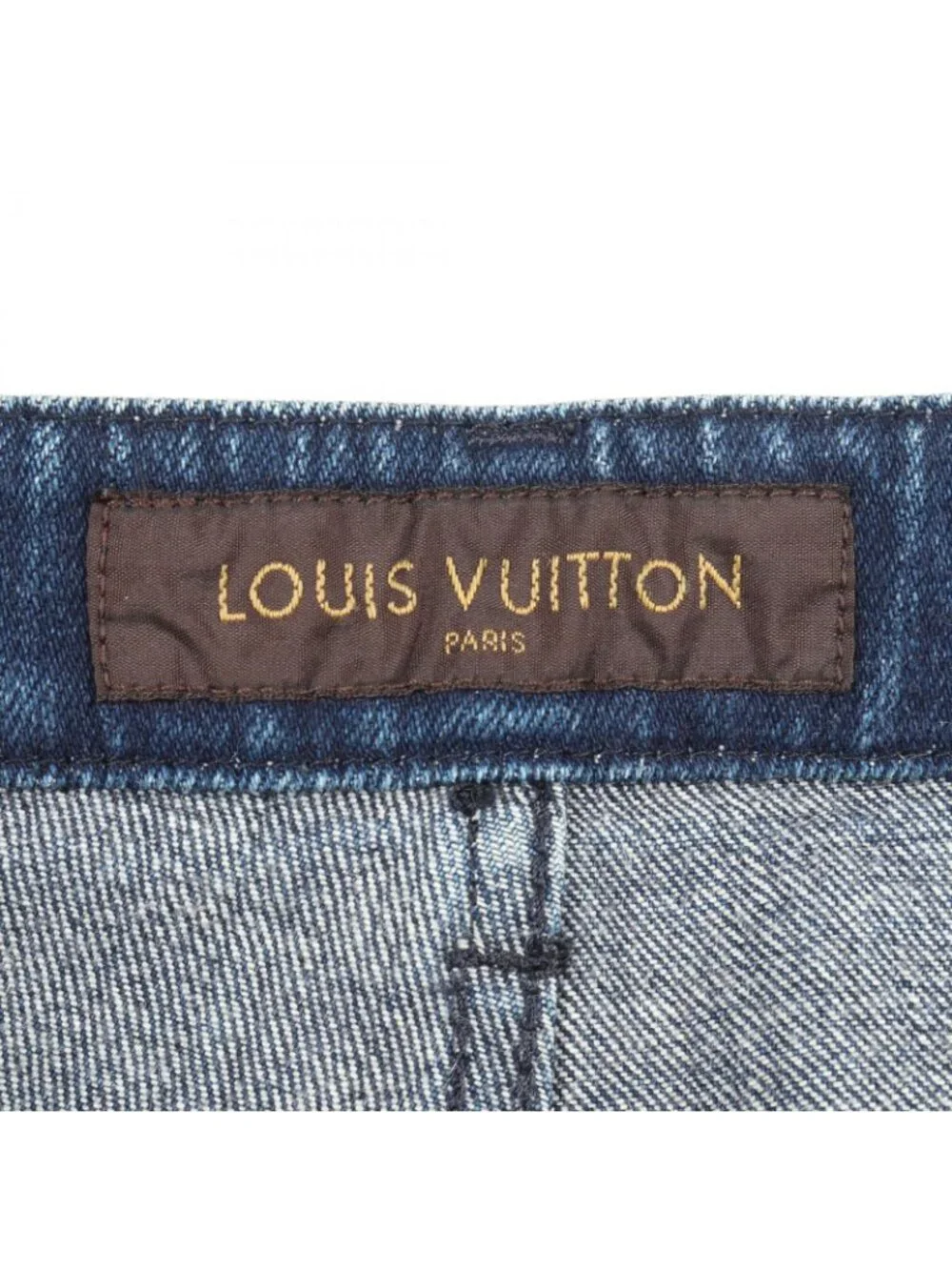Louis Vuitton Denim Pants Patchwork Cotton Jeans